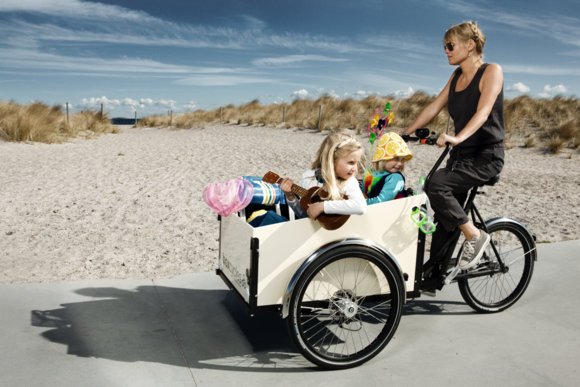 CargoBike a 3 Ruote per un più comodo trasporto. Per bambini, animali e Merci