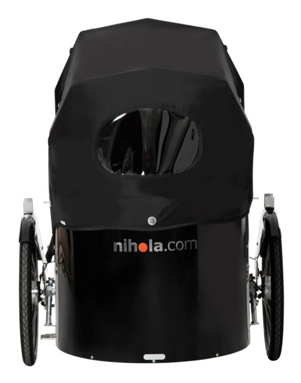 nihola 4.0 cargo bike - front with hood