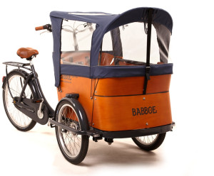 Babboe-Curve-cappottina blu