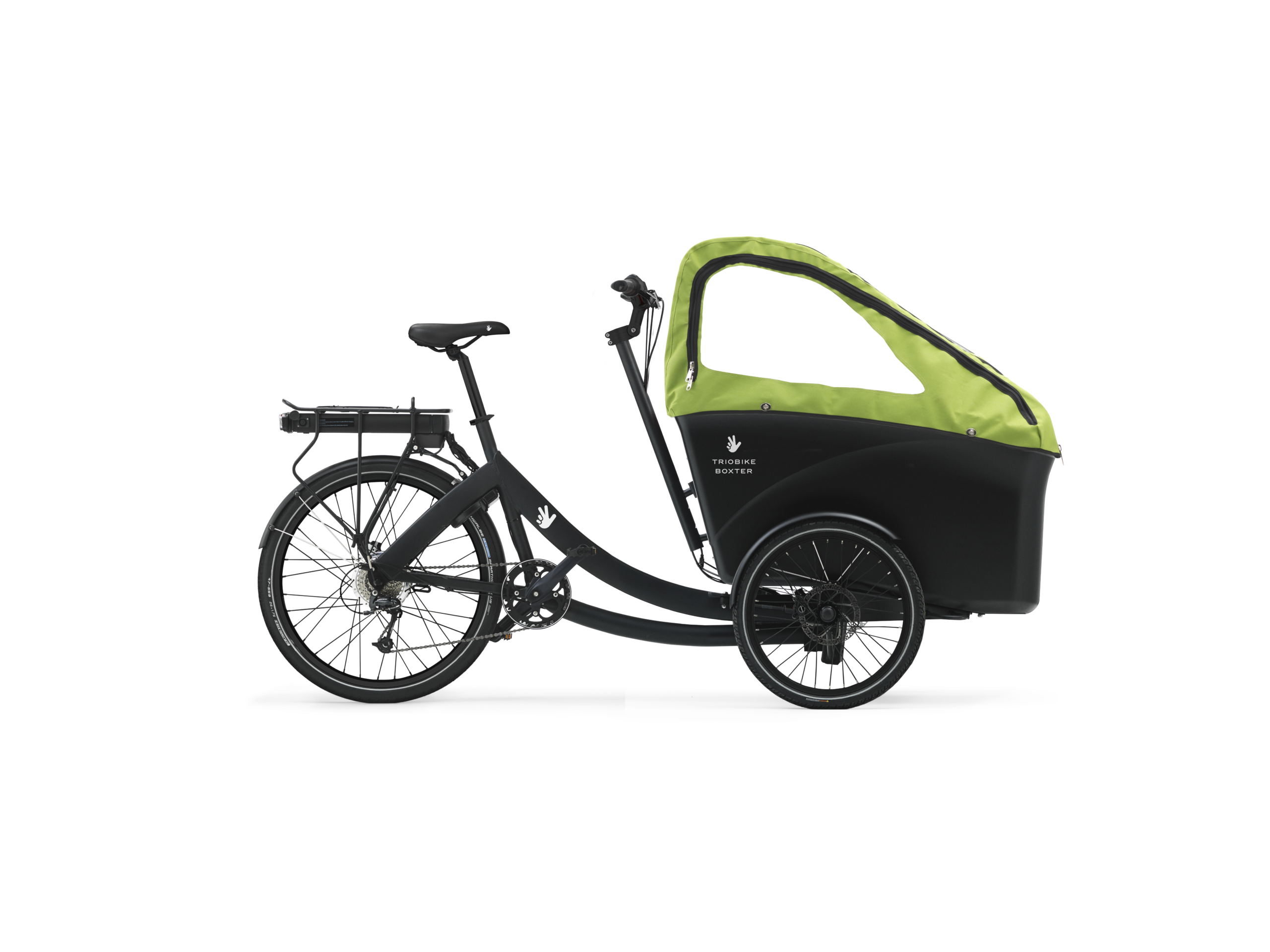 triobike boxter rear drive black 2 kids hood side