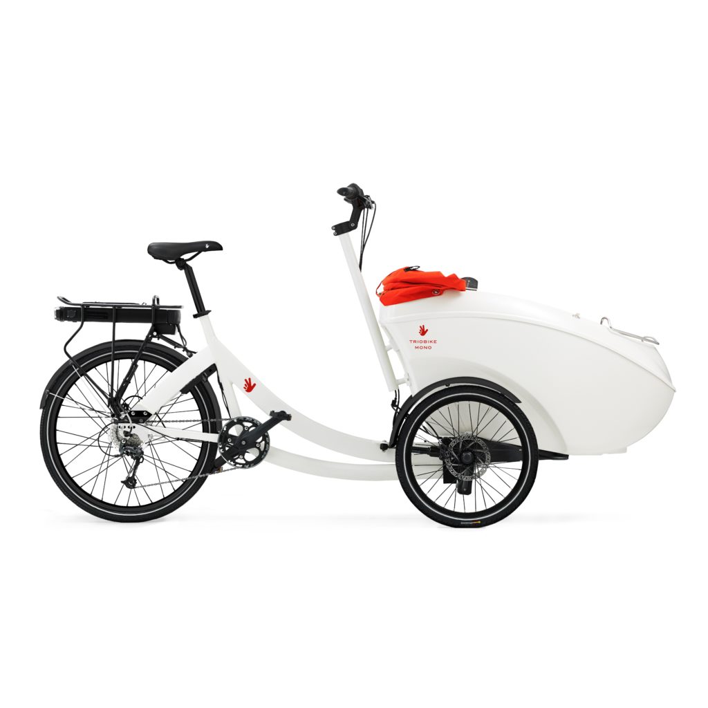 triobike mono e rear drive white side